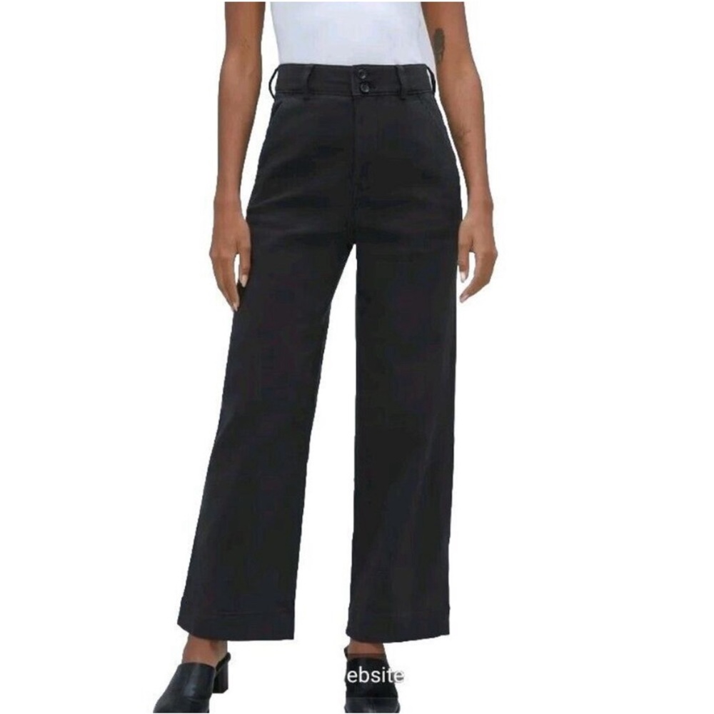 Everlane Black High-Waist Wide Leg Pants